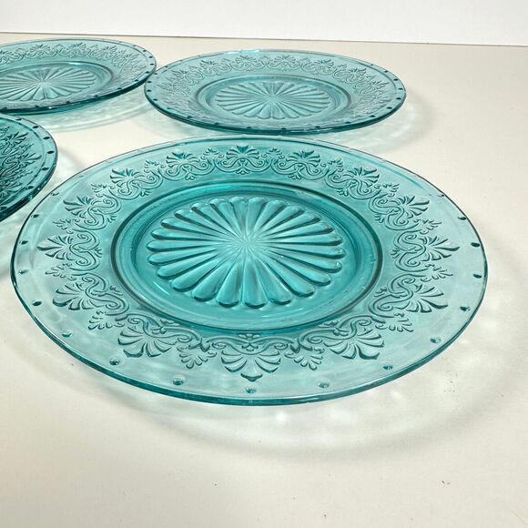 Pioneer Woman Turquoise Amelia Dessert Plates Set of 4 - Picture 6 of 7